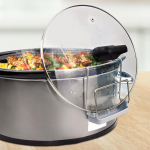 Aeglase pliidi kaanehoidja K&ouml;&ouml;gikoristaja Kergesti kasutatav kaasaskantav vastupidav potialuse hoiuruum valge