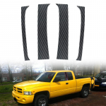 S&uuml;sinikkiust auto uste samba postid Dodge Ram Dodge Ram 1500 2-ukselise Club Cab 1995-2002 akna trimmikatte BC veeru kleebis
