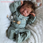 19-tollised elutruud Bebe Reborn nukud suletud silmadega Levi, viimistletud 3D-v&auml;rvitud nahk Vasts&uuml;ndinu figuurim&auml;nguasjad lastele S&uuml;nnip&auml;evaks &uuml;llatus kingitus full silicone girl