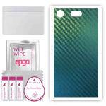 apgo Protective Skin Sticker for the back compatible with Sony Xperia XZ1 Compact, Wrap Film, Foil, Vinyl - Pattern Carbon Chameleon CAKA1