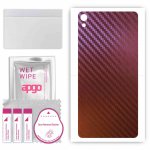 apgo skin sticker film foil vinyl for the BACK compatible with Sony Xperia L1, scratch-resistant, easy to install - Carbon Chameleon CAKA5