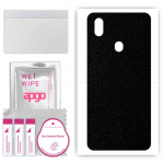 apgo Protective Skin Sticker for the back compatible with ZTE Blade A7, Wrap Film, Foil, Vinyl - Pattern Matte Black