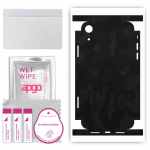 apgo Protective Skin Sticker for the back+sides compatible with Apple iPhone XR, Full Wrap Film, Foil, Vinyl - Pattern Black Camo