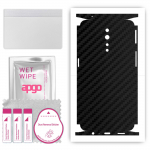 apgo kaitsev nahakleebis tagak&uuml;ljele ja k&uuml;lgedele, mis &uuml;hildub Oppo Reno Z-ga, t&auml;iskile, foolium, vin&uuml;&uuml;l &ndash; mustriga s&uuml;simusta