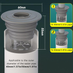 L&otilde;hnavastane &uuml;hesuunaline ventiil p&otilde;randa &auml;ravoolu veetoru pistiku t&uuml;hjenduskate Putukate ennetamine kanalisatsiooni tihend kork Vannitoa tarvikud must