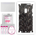 apgo Protective Skin Sticker for the back+sides compatible with Samsung Galaxy S9, Full Wrap Film, Foil, Vinyl - Pattern Carbon Black Pixel