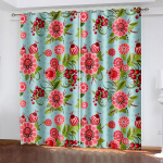 S&otilde;brap&auml;eva lillesari P&auml;ikesevarjukardinad 2 elutuba Magamistoa Kodukaunistus Haakpunch 100W130H(CM)40x51in&Hook