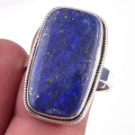 Looduslik lapis lazuli v&auml;&auml;riskivi k&auml;sitsi valmistatud 925 prooviga h&otilde;ber&otilde;ngas S.9 W1f77
