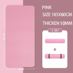 Pikem paks libisemiskindel meeste treeningmatt Suure tihedusega treeningjoogamatid j&otilde;usaali koduseks treeninguks v&otilde;imlemiseks 185x60x1cm Pink