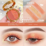 Two-tone Eyeshadow palette Earth Pearlescent Matte Natural Brightening Sleeper Silkworm Contouring Waterproof Eyeshadow Tray Lasting Setting makeup
