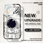 P&otilde;rutuskindel Cartoon Astronaut Crystal Case t&auml;iskaanega kaamerakaitse, l&auml;bipaistev pehme telefoni korpus Xiaomi Redmi jaoks Redmi 10