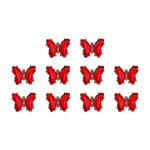 10 tk K&uuml;&uuml;nte Mini Dekor S&auml;tendav Kolmem&otilde;&otilde;tmeline S&auml;rav Kunst S&auml;tendav DIY K&uuml;&uuml;nte Aksessuaarid V&otilde;lskristall Liblikas G