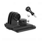 Tegevuskaamera kiivri kinnitus P&otilde;rutuskindel disain Lihtne pingutamine Kiire paigaldamine Spordikaamera kiivri kronsteini hoidik must