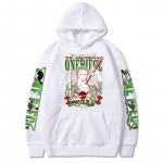 Tr&uuml;kitud kapuuts ONE PIECE Anime lahtine pullover Harajuku vabaaja topid Meeste naiste mood pikkade varrukatega dressipluusid XXXL valge