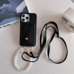 Rinna&uuml;mbris randmerihmaga telefonile iPhone 13 12 Mini 15 14 Plus 11 Pro Max rahakotile ja kaardihoidjale, nahast kaitse&uuml;mbrisega IPhone 13