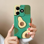 &Uuml;mbrised Tecno Spark 20 20C Pop 8 Pova 6 Pro Itel A18s A70 tagakaas P&auml;ris lilleline avokaado matt silikoon Pehme kaamerakaitse mood telefonikotid Tecno Hot 40i