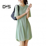 Daami suvekleit &uuml;mmargune kaelus, vaba &uuml;hev&auml;rviline l&uuml;hikeste varrukatega j&auml;&auml;siidist vabaajar&otilde;ivad kodur&otilde;ivad pidžaama p&otilde;lvedeni &ouml;&ouml;s&auml;rgi roheline