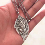 Moekas Retro, Rahulolev Ja &Otilde;nnelik, Leht Teeb Raha, Loov Isiksus, Lihtne Ja Elegantne Sulamist Kaelakee 45CM h&otilde;be