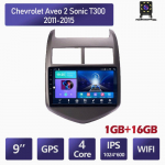 Autoraadio Chevrolet Aveo 2 Sonic T300 jaoks 2011-2015 Multimeediumipleier Navigatsioon GPS 2 din 2din Android Autoradio CarPlay 1+16GB