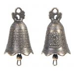 2 tk antiikne kell Hiina mini messingist vasest skulptuur Pray Guanyin Bell 2pcs