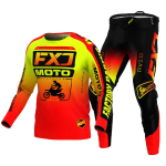 Motokrossi kampsun ja p&uuml;ksikomplektid v&otilde;idus&otilde;idu&uuml;likond Racer Gear Set Off-road MX Enduro MOTO meeste komplektid naiste m&auml;est allam&auml;ge mootorratta kombinatsioon L-34 yellow