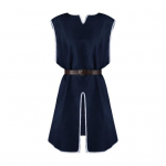 Keskaegne viikingite tuunika s&auml;rk V-kaelusega varrukateta v&ouml;&ouml;ga, keskmise pikkusega pluss suuruses Cosplay lava renessanss&uuml;ritused Halloweeni kost&uuml;&uuml;m, piraattopp S roheline