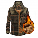Meeste s&uuml;gistalv vabaaja paksud soojad s&auml;rgid Camisa Masculina Chemise Homme Meeste Militarrcoat Villased fliismantlid L