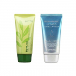 FARM STAY Rohelise tee seemnete niisutav p&auml;ikesekreem 70g & Hyaluronic UV Shield p&auml;ikesekaitsekreem (2 Valikud) GreenTea & Hyaluronic
