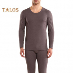 2 tk/komplekt Talvine meeste termopesu komplekt &Uuml;markaelusega pikkade varrukatega soe paks k&otilde;rge elastsusega Slim Fit avatud jalgevahe Meeste pidžaama komplekt Spordidress L tumehall v&auml;rv