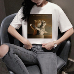 Kawaii Cat Harajuku T-s&auml;rk naiste naljakas multikas Ullzangi T-s&auml;rk 90ndate graafiline esteetiline korea T-s&auml;rk S valge