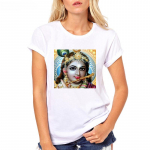 Lugupidav Lord Shiva Shri Krishna naiste T-s&auml;rk Valge vabaaja topid l&uuml;hikeste varrukatega triiks&auml;rk M valge