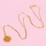 999 Tuhande jalaga kullast Fu t&auml;hem&auml;rgiga &otilde;&otilde;nes naiste rangluukett ts&uuml;aniidivaba k&auml;sit&ouml;&ouml;kuldripats