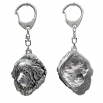 Tibetan Mastiff, Do khyi - Silver-plated key ring with dog, handbag decoration, backpack pendant by Art-Dog brand