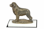 Newfoundland, Newfs, Newfies - dog figurine, figure on a white base, trophy for Art-Dog dog show exhibition