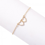 Euroopa ja Ameerika moe &otilde;&otilde;nes topelt armastuse k&auml;ev&otilde;ru Korea t&uuml;druku s&uuml;damega peen sulamist loominguline ehtek&auml;ev&otilde;ru. kuld