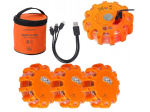 Hoiatuslambid - 12 LED + 3 LED, 3 tk, laetavad + USB-C kaabel 1