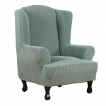 Wing Chair Slip Cover Tooli katted Wingback Tooli katted Slipcovers 1 Piece Stretch Sofa Cover M&ouml;&ouml;bli kaitsja Spandex Jacquard ruuduline muster D36xW32xH45 inch