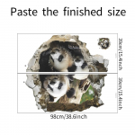Fun-L073 Simulatsioon Katkine sein Armas Panda Magamistoa Elutoa Taustseina kaunistamine Dekoratiivsed seinakleebised 39*98CM*2PCS/fun-L073