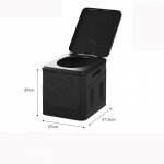Kokkupandav WC Telkimiseks Kokkupandav WC Kaasaskantav Autokopp Ruumis&auml;&auml;stlik V&auml;ljas Matkamine Reisimine 31.5*27*29cm must