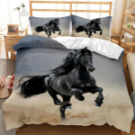Hobuste tekikotikomplekt Grupp pruune jooksevaid hobuseid Voodipesukomplekt 3D Loom Metsik Hobune Queen King Size Pol&uuml;ester Tekikott 140x210cm 2pcs