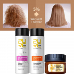PURC Keratin Hair Treatment Professionaalne sirgendamise komplekt siluv juuksekreem puhastav &scaron;ampoon Magic juuksemaski hoolduskomplekt 5 Degrees Keratin Set valge