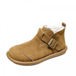 Talvised Saapad Zapatos Mujer Mori System Retro Lehmakarva Vabaaja Kolledži Mitmek&uuml;lgsed L&uuml;hikesed Naiste Saapad J&auml;&auml;tunud Nahk Inglismaa &Uuml;ksik 35