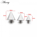 Alisouy 1 tk titaanist v&auml;liskeermega koonusneet neet huultele Labret r&otilde;ngas k&otilde;rvar&otilde;ngas k&otilde;rvar&otilde;ngas augustamine DIY keha ehete tarvik (M0.9)3mm-4mm