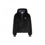 Adidas Originals X Feifei Ruan Koost&ouml;&ouml; FW23 &Uuml;hev&auml;rviline Logoga Kapuutsiga Fliisjakk Naiste jakid Must IX4226 S