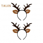 2 tk Hirvesarvede peapael j&otilde;ulude Cosplay juukser&otilde;ngas t&auml;iskasvanutele realistlik p&otilde;hjap&otilde;dra sarved k&otilde;rvad kost&uuml;&uuml;m juuste aksessuaar 2pcs