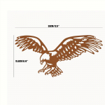 Bald Eagle Metal Wall Art Outdoor D&eacute;cor Muutke oma kodu selle kunstiga. Ideaalne k&auml;sit&ouml;&ouml;ks ja akendeks. Stiilne kodu v&otilde;lu helehall v&auml;rv