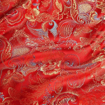 100 cm žakaarkoe seinavaip satiin kangas siid Helu Tongchun sileda tekstuuriga ripatslaulu d&uuml;nastia brokaat Cheongsam Hanfu 1 Metre