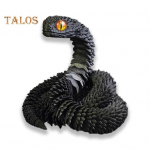 3D-prinditud madu kujukeste liigutatavad liigendid Madu kuju liigendatud loomamudel m&auml;nguasi kodukontori raamaturiiul t&ouml;&ouml;laua kaunistus 60cm