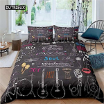 3D kivimuusika teemaline kitarr V&auml;rviline tekikott Tule ja vee voodipesukomplekt Moodne uhke mikrokiudpol&uuml;ester poisslaste kingitusteks EU single(135x200cm)