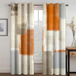 3D Odav Luksuslik Moodne Abstraktse Kunsti Disain Geomeetriline Varjutus Magamistuba Akna Kardinate Komplekt Elutuppa 2 Osa Tasuta Kohaletoimetamine 100W130H(CM)40x51in&Hook white